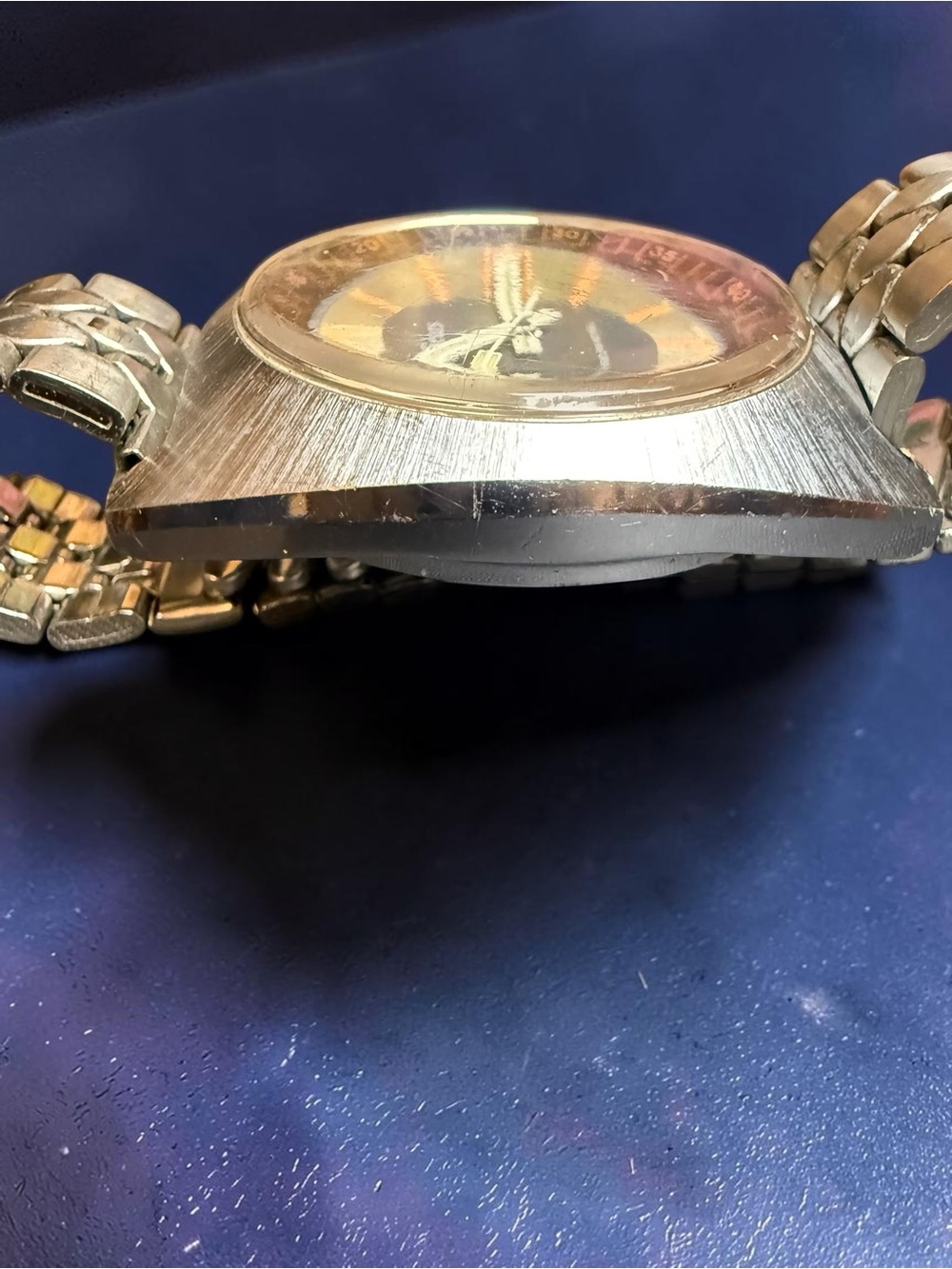 Rare Vintage Sears 16099/12 Swiss Automatic Skin Diver Dual Crown Original Brace - Picture 6 of 7